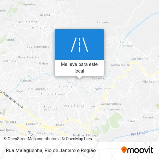 Rua Malaguenha mapa
