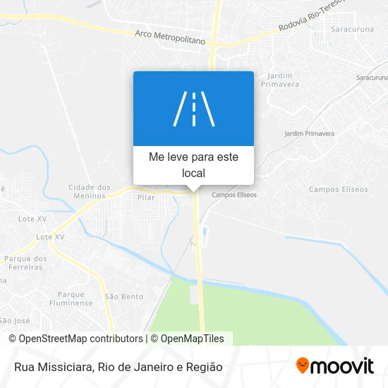 Rua Missiciara mapa