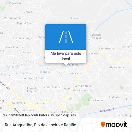 Rua Araquetiba mapa