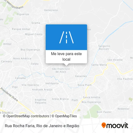 Rua Rocha Faria mapa