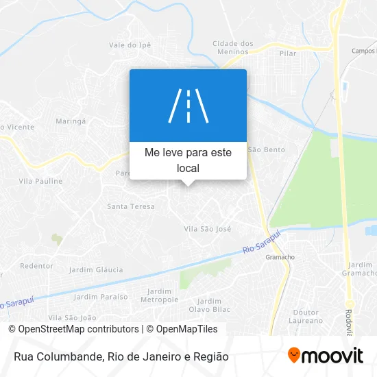 Rua Columbande mapa