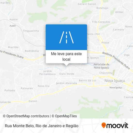 Rua Monte Belo mapa