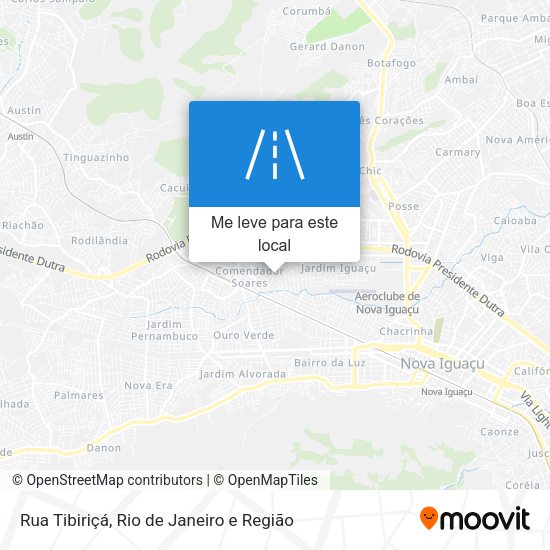 Rua Tibiriçá mapa