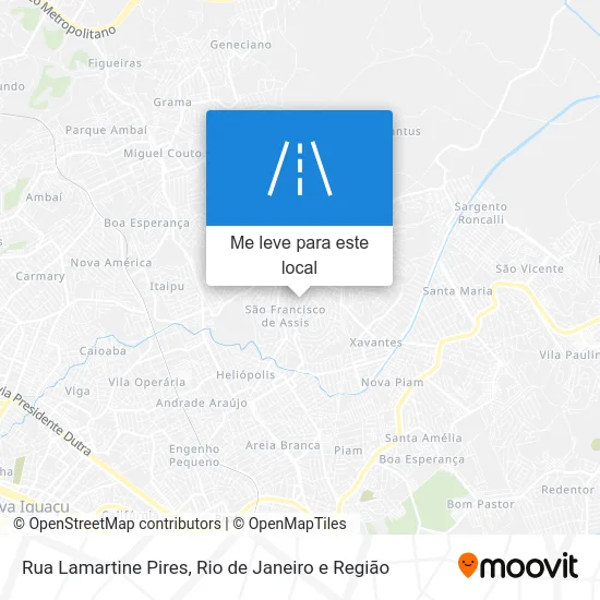 Rua Lamartine Pires mapa