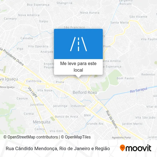 Rua Cândido Mendonça mapa