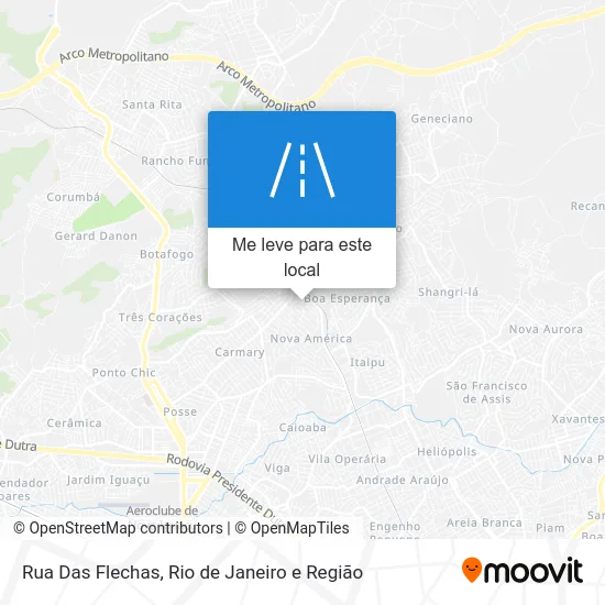 Rua Das Flechas mapa