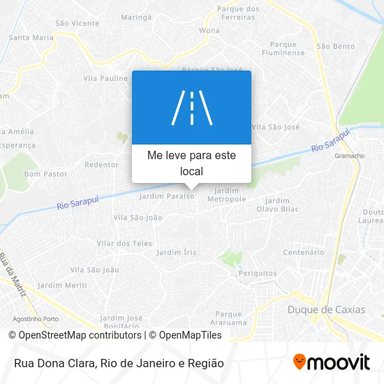 Rua Dona Clara mapa