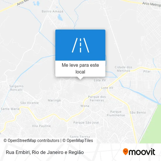 Rua Embiri mapa
