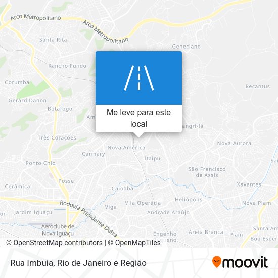 Rua Imbuia mapa