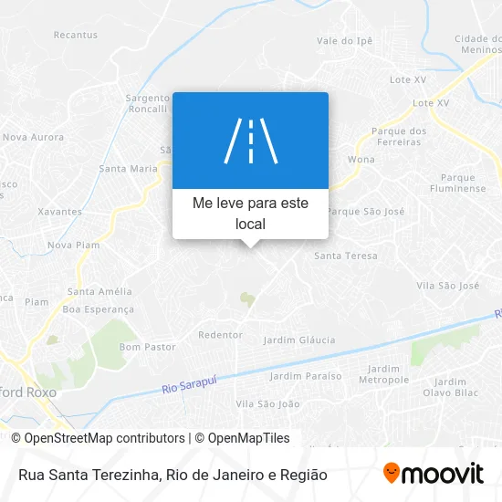 Rua Santa Terezinha mapa