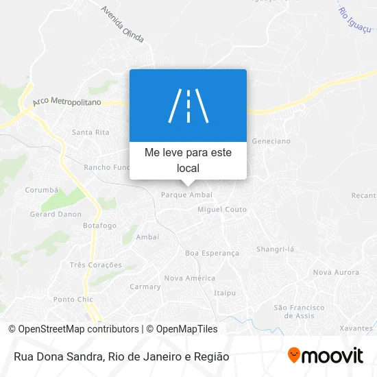 Rua Dona Sandra mapa