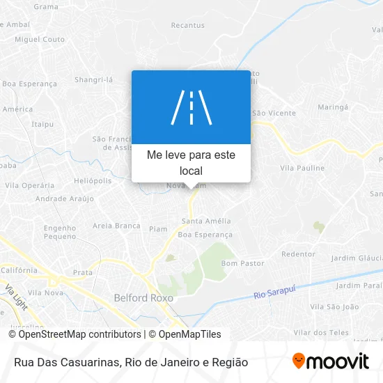 Rua Das Casuarinas mapa