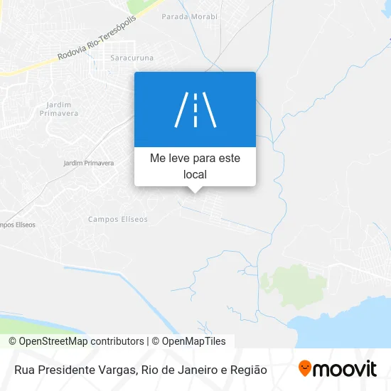 Rua Presidente Vargas mapa