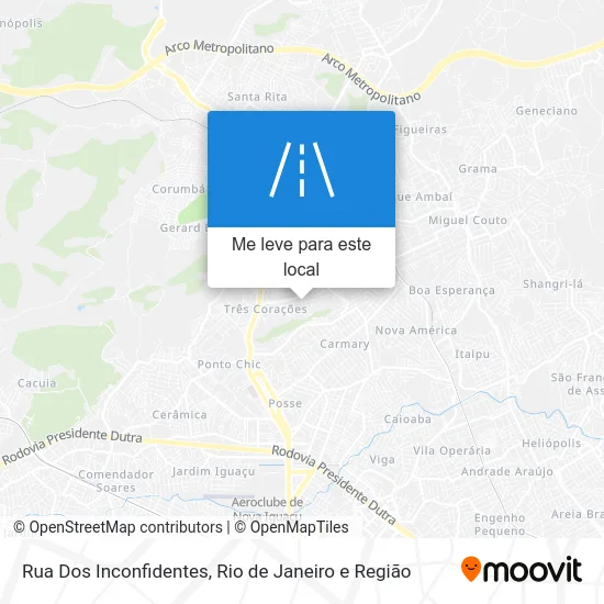 Rua Dos Inconfidentes mapa