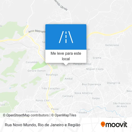 Rua Novo Mundo mapa