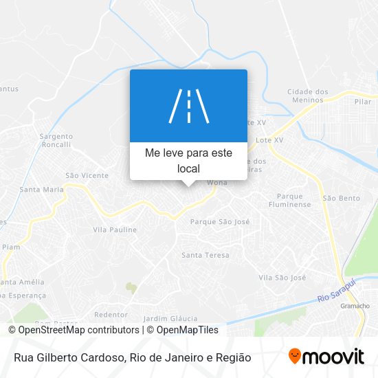 Rua Gilberto Cardoso mapa