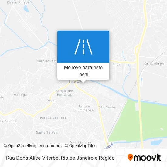 Rua Doná Alice Viterbo mapa