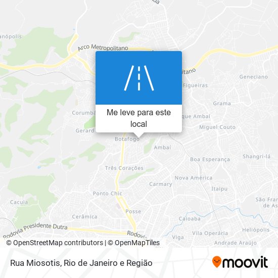 Rua Miosotis mapa