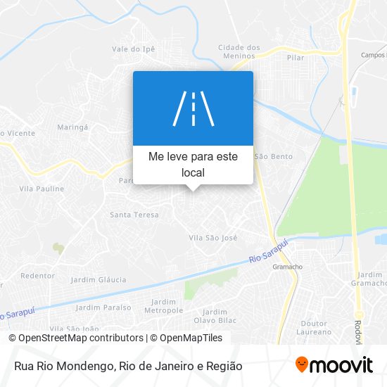 Rua Rio Mondengo mapa