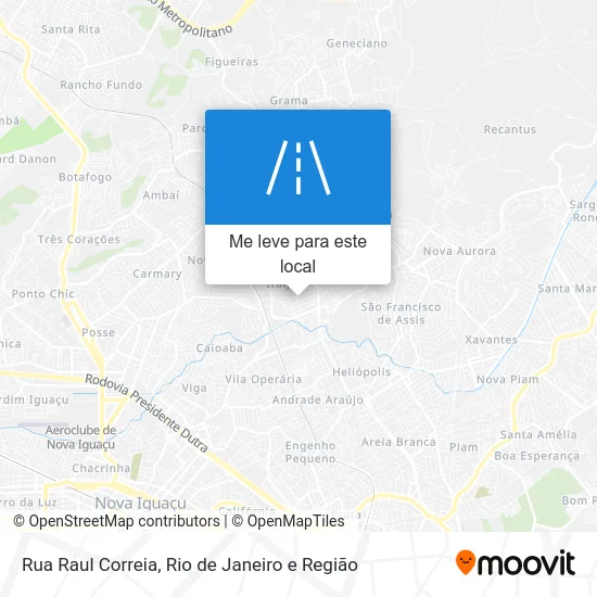 Rua Raul Correia mapa
