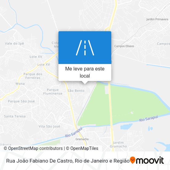 Rua João Fabiano De Castro mapa
