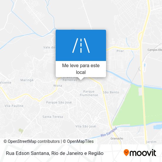 Rua Edson Santana mapa