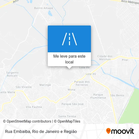 Rua Embaiba mapa