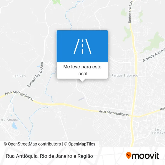 Rua Antióquia mapa