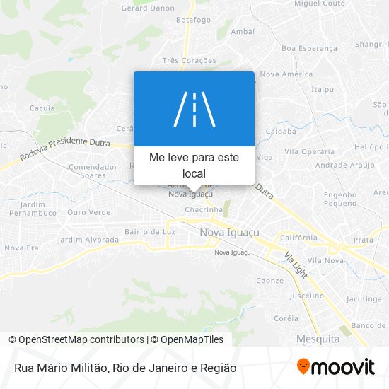 Rua Mário Militão mapa