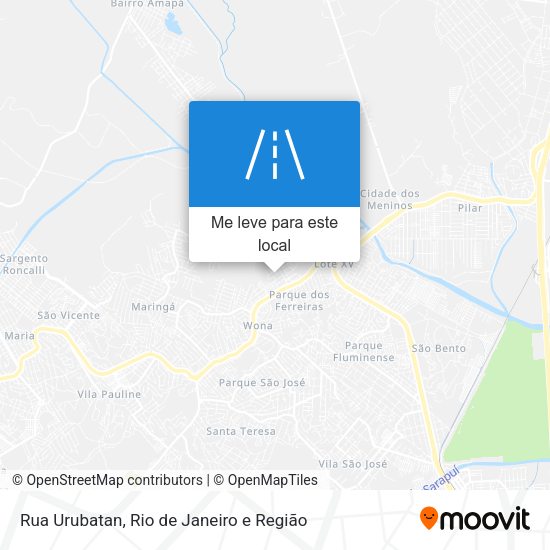 Rua Urubatan mapa