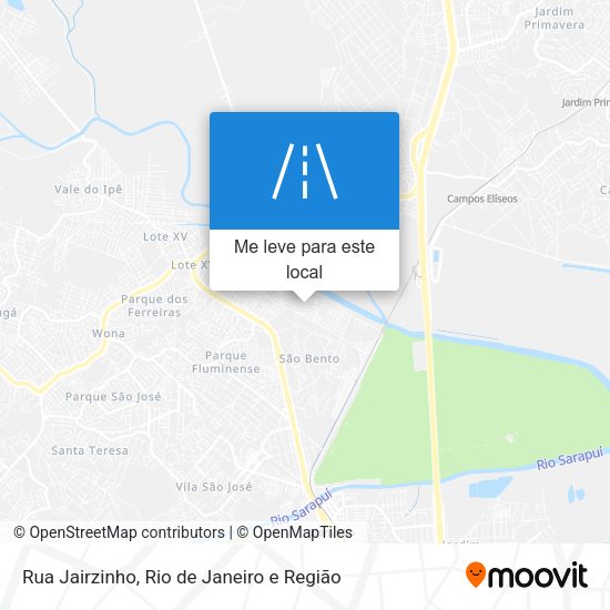 Rua Jairzinho mapa