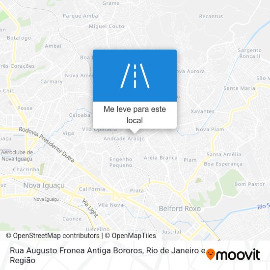 Rua Augusto Fronea Antiga Bororos mapa