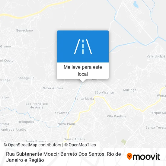 Rua Subtenente Moacir Barreto Dos Santos mapa