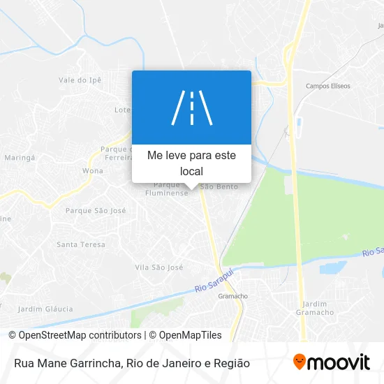 Rua Mane Garrincha mapa