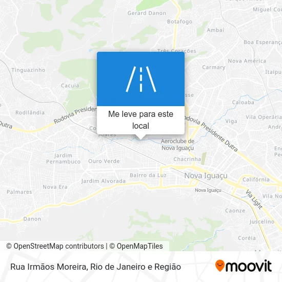 Rua Irmãos Moreira mapa