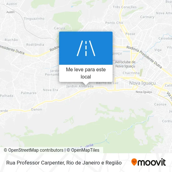 Rua Professor Carpenter mapa