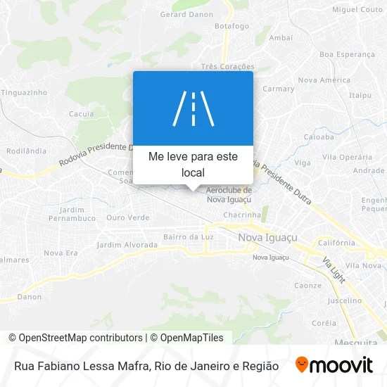 Rua Fabiano Lessa Mafra mapa