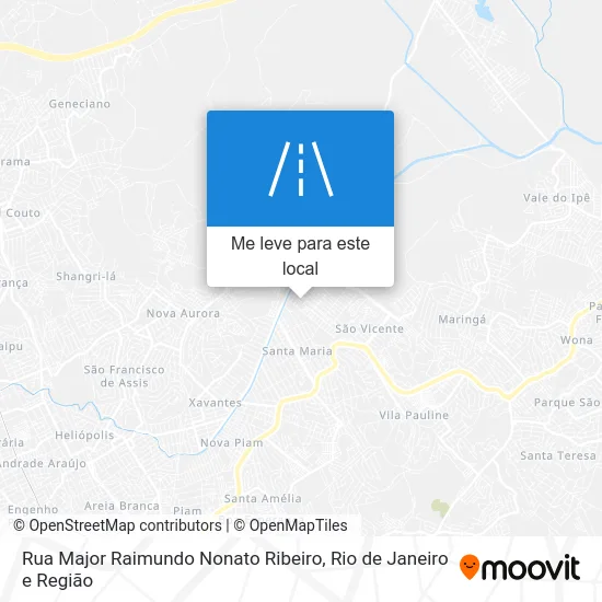 Rua Major Raimundo Nonato Ribeiro mapa