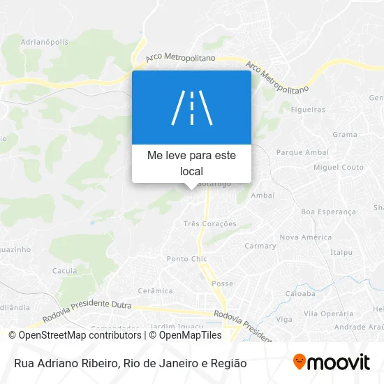 Rua Adriano Ribeiro mapa