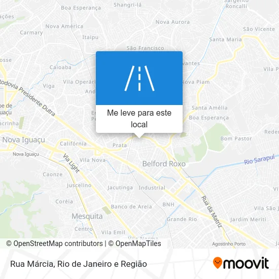 Rua Márcia mapa