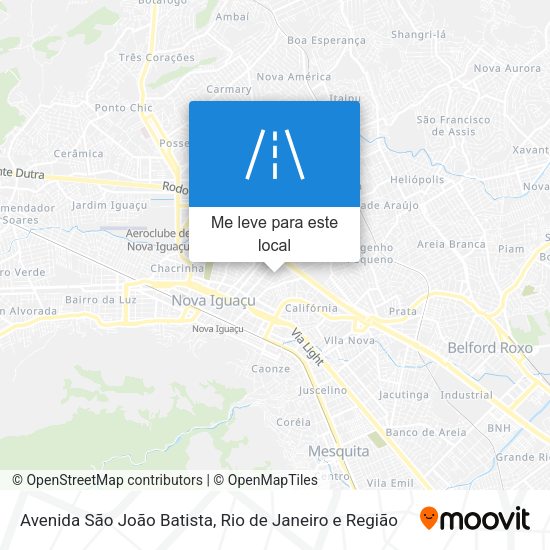 Avenida São João Batista mapa