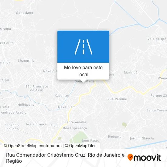 Rua Comendador Crisóstemo Cruz mapa