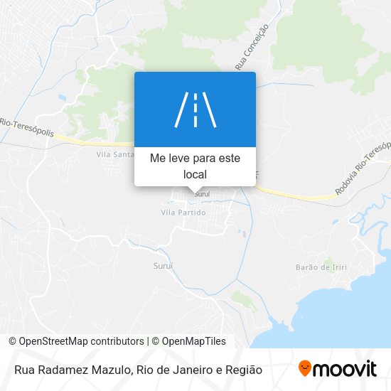 Rua Radamez Mazulo mapa