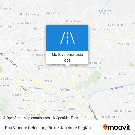 Rua Vicente Celestino mapa