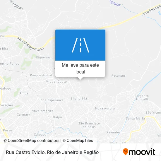 Rua Castro Evidio mapa