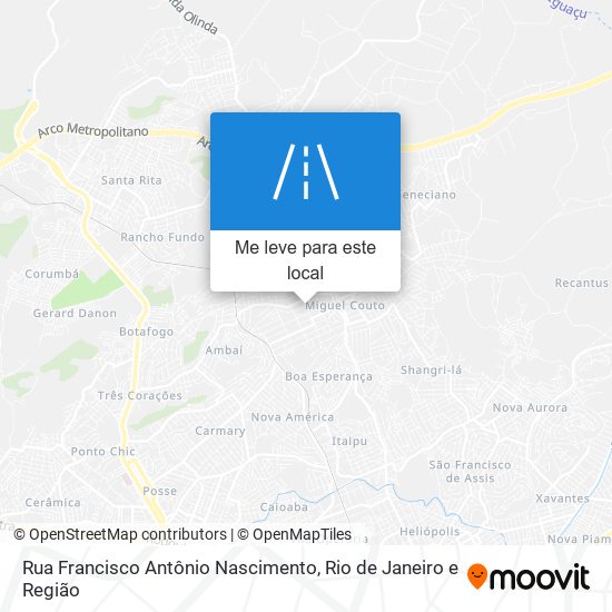 Rua Francisco Antônio Nascimento mapa