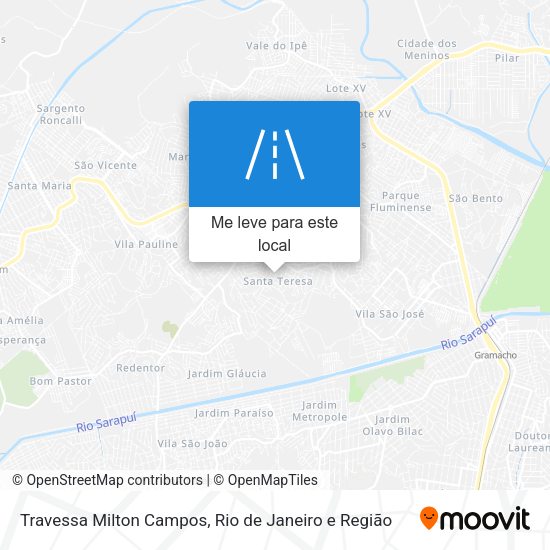 Travessa Milton Campos mapa