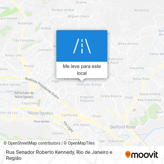 Rua Senador Roberto Kennedy mapa