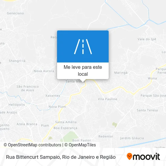 Rua Bittencurt Sampaio mapa
