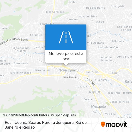 Rua Iracema Soares Pereira Junqueira mapa